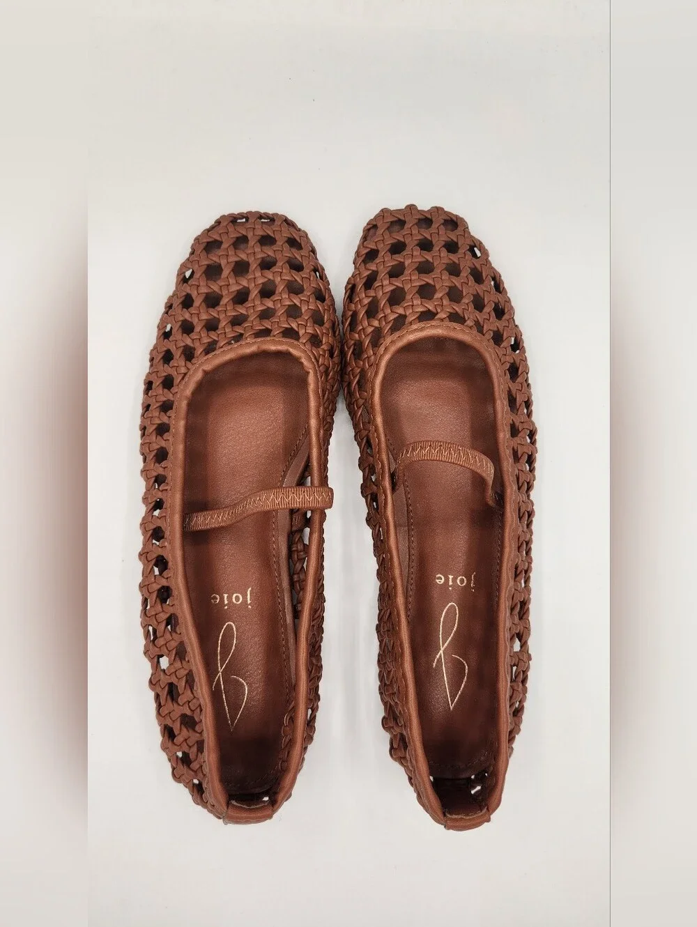 Joie Mary Jane Weavy Brown Flats Size 7.5 - Picture 3 of 8